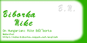 biborka mike business card